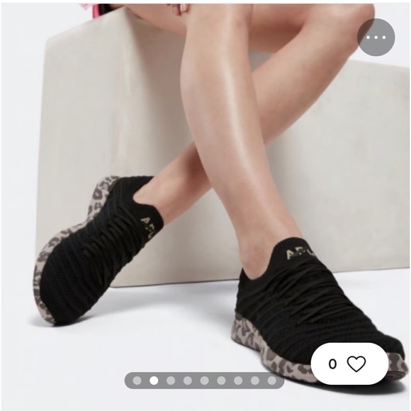 APL ATHLETIC PROPULSION LABS women TECHLOOM WAVE IN BLACK/Asteroid /Leopard 
9.5 - Picture 3 of 16
